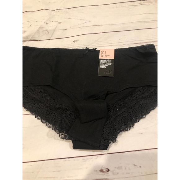 H&M Intimates & Sleepwear New 3 Pack Small Black Hipsters Mid Rise